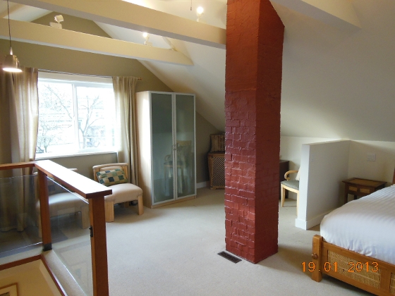 Attic loft converted into a master bedroom